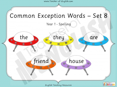 Common Exception Words - Set 8 - Year 1